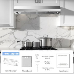 30″ Campanas De Cocina Extractor Grasa Acero Inoxidable Kitchen Range Hood Fan