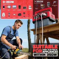 Portable 350W Power Station for Milwaukee Batteries