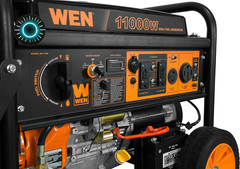 WEN 11,000-Watt 120V/240V Dual Fuel Portable Generator with Wheel Kit and Electr