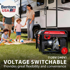 7000-Watt Open Frame Inverter Generator, Electric Start Portable Generator for H