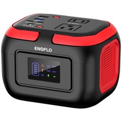 ENOFLO Portable Power Station, 97.68Wh Solar Generator, Lithium Red-Black