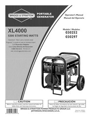 Briggs & Stratton XL4000 Portable Generator – Owners Manual & Instructions