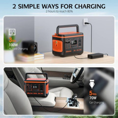 Portable Power Station, 297Wh Backup Lithium Battery Generator with 600W AC Outp