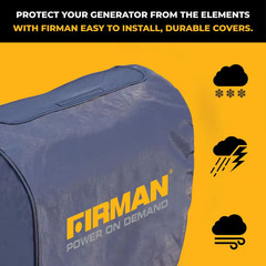 Whisper Series Small Protective Portable Inverter Generator Cover in Black