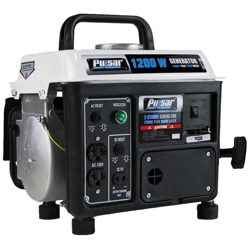 Portable Gas Generator 1200W – Black/White