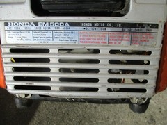 HONDA EM500A PORTABLE GAS GENERATOR CAMPING EVENTS DECENT CONDITION NOT WORKING