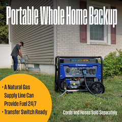 Westinghouse 13500 Peak Watt Tri-Fuel Home Backup Portable Generator, Remote Ele