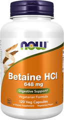 Supplements, Betaine Hcl 648 Mg, Vegetarian Formula, Digestive Support*, 120 Veg