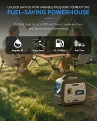 5000W Portable Gas Inverter Generator 4 Stroke Quiet 120V EPA Campe Home Backup