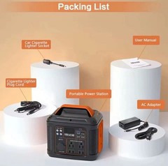 SBAOH P302 Portable Power Station 296Wh 300W, LED Light, AC/DC/USB, Solar