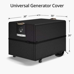 QH.HOME Waterproof Generator Cover 30x30x26 30″(L) x 30″(W) x 26″(H), Black