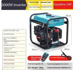 24V Generator with Inverter Auto Start/Stop, Secure Parking DC Voltage 3/4/5/6KW