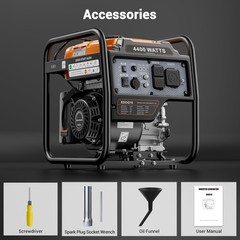 Mutaomay Gas Powered Inverter Generator Portable 4400W Emergency Power Supply