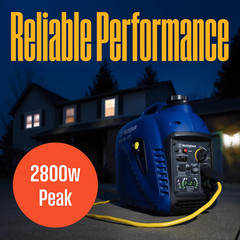 2800 Peak Watt Super Quiet & Lightweight Portable Inverter Generator, Gas Powere