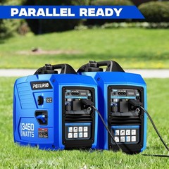 Portable Inverter Generator 3450W Gas-Powered 14H Run Quiet EPA Blue