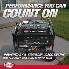 6875 Watt Portable Gas Generator with CO Sensor, Quiet & Mobile