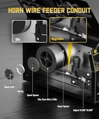 140A MIG Welder, 110V/220V Dual Voltage, Flux Core MIG/Lift MIG Welder 140A
