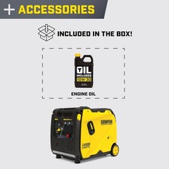 Champion 4,500-W Super Quiet Portable RV Ready Gas Inverter Generator, CO Sensor