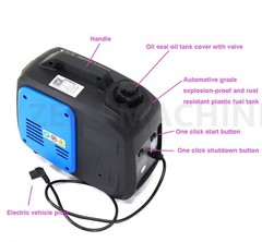 Portable Electric Vehicle Range Extender Battery-Powered Generator 48V60V72V