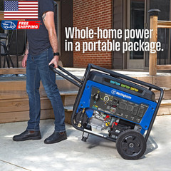 Westinghouse 12500 Peak Watt Tri-Fuel Home Backup Portable Generator Remote
