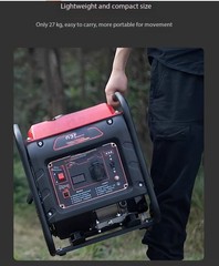 Small 220V AC Portable Gas Generator for Home and Commercial Use, High Power