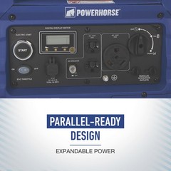 Powerhorse Inverter Generator 4500 Surge Watts 3500 Rated Watts – Electric Start