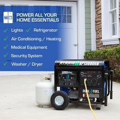 DuroMax XP13000EH 13,000-Watt Dual Fuel Portable Generator – Gas & Propane, E…