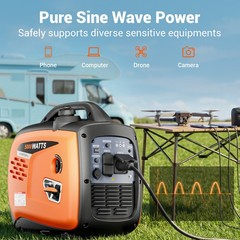 Mutaomay 5KW Portable Inverter Generator Gas Powered Quiet for Home Backup Power