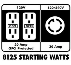 6500-Watt Gasoline Powered Portable Generator with CO Detect Shutdown Sensor