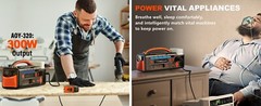 Portable Power Station 300W, 296Wh Battery, Type-C, Flashlight, Solar Charging