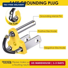 Dreyoo Neutral Ground Bonding Plug for Portable Inverter Generator, Grounding Pl