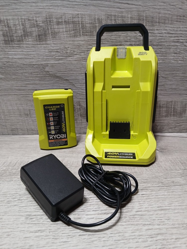 Ryobi RYi300BG 40V Power Source Inverter & Ryobi OP404VNM 40V Charger