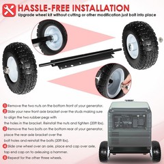 All Terrain Wheel Kit for Honda EU3000is Generator Replaces for 06423-ZS9-020AH