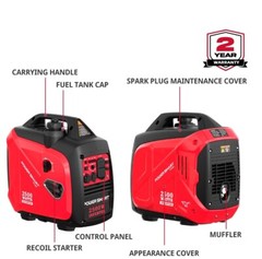 PowerSmart 2500W Portable Inverter Gas Generator Super Quiet Low Oil Shutdown