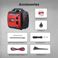 2850W Portable Gasoline Quiet Inverter Generator Co Alarm For Home RV Outdoor