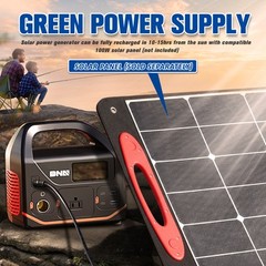 300W Portable Power Station 333Wh/90000mAh Solar Generator for RV Camping Travel
