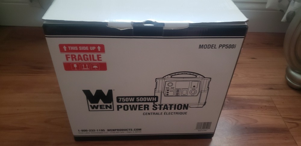 Wen Power Station Generator Model PP500i 750w 500wh In Box