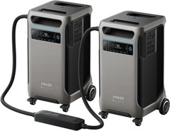 Anker SOLIX F3800 12000W Portable Power Station 2-Pack with Double Power Hub