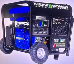 DuroMax XP13000EH Dual Fuel Portable Power Generator Blue Black Metal