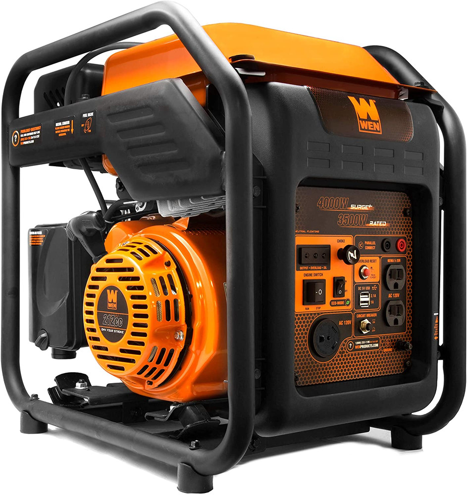 Gn400I Rv-Ready 4000-Watt Open Frame Inverter Generator, CARB Compliant, Black/O