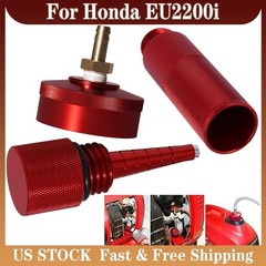 Red Generator Aluminum Extended Run Gas Cap w/ Brass Funnel For Honda EU2200i