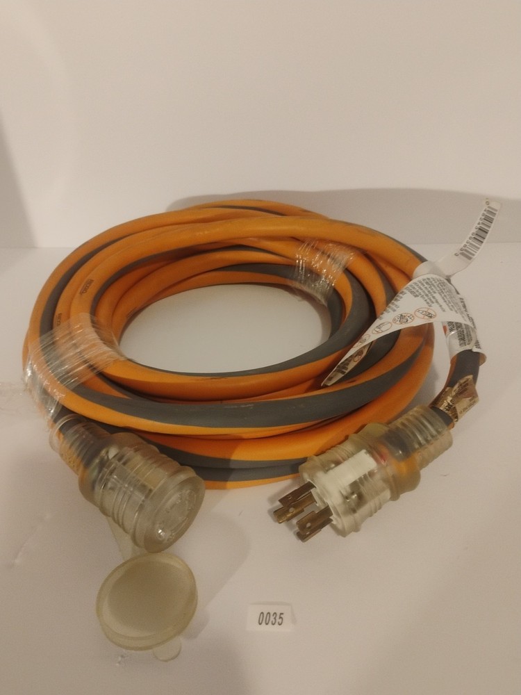 NEW Ridgid 25′ Generator Power Cord – 12 Gauge – 20 Amps – 5000 Watts 600V/STW
