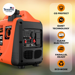 1600W Super Quiet Inverter Generator, Ultra Lightweight Gas Powered Portable Gen