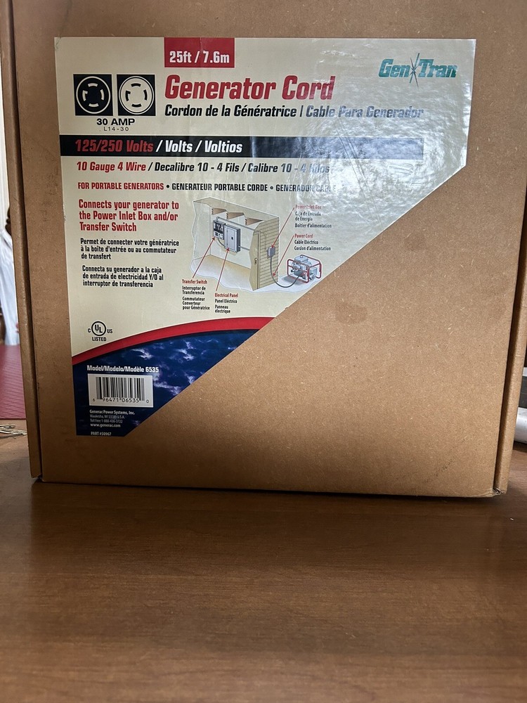 25 Generator Power Cord