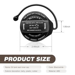 Gas Cap, Sealed Waterproof Vehicle Fuel Tank Cap, Oil Filler Cover Replacement