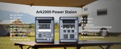 ABOK Ark2000 2000W Power Station with 2x400W Solar Panels Home Backup Emergency