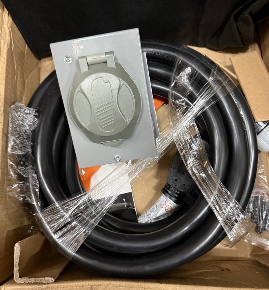 Vevor 50A Generator Extension Cord, with Power Inlet Box Kit, 125V, 25FT RV50H