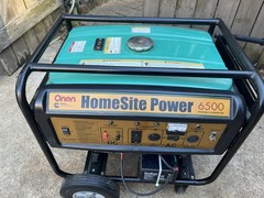 Onan HomeSite Power 6500 Watts Generator Honda Motor Electric Start Runs Great