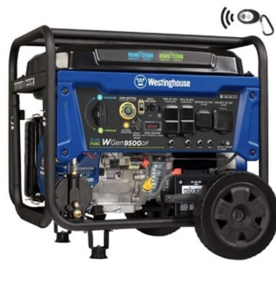 Westinghouse WGen9500DF Dual Fuel Portable Generator Electric Start 12.5kW