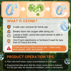 7000 Sq. Ft. 80,000 Mg Ion Generator Ozone Generator in Orange with Timer for Ca
